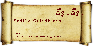 Szám Szidónia névjegykártya
